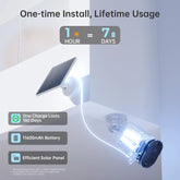 CYVIO 4K Wireless Battery & Solar Powered Secuirty Camera with 16GB microSD Card